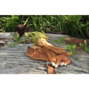 Top Collection Figura de hadas para jardín con cachorro_2