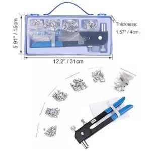 Toprema Juego de 126 piezas de tuercas remachadas ciegas