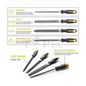 Topec Juego de 18 archivos los kits de archivos redondos_2