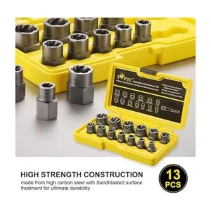 Topec Juego de removedor de pernos y tuercas de impacto de_4