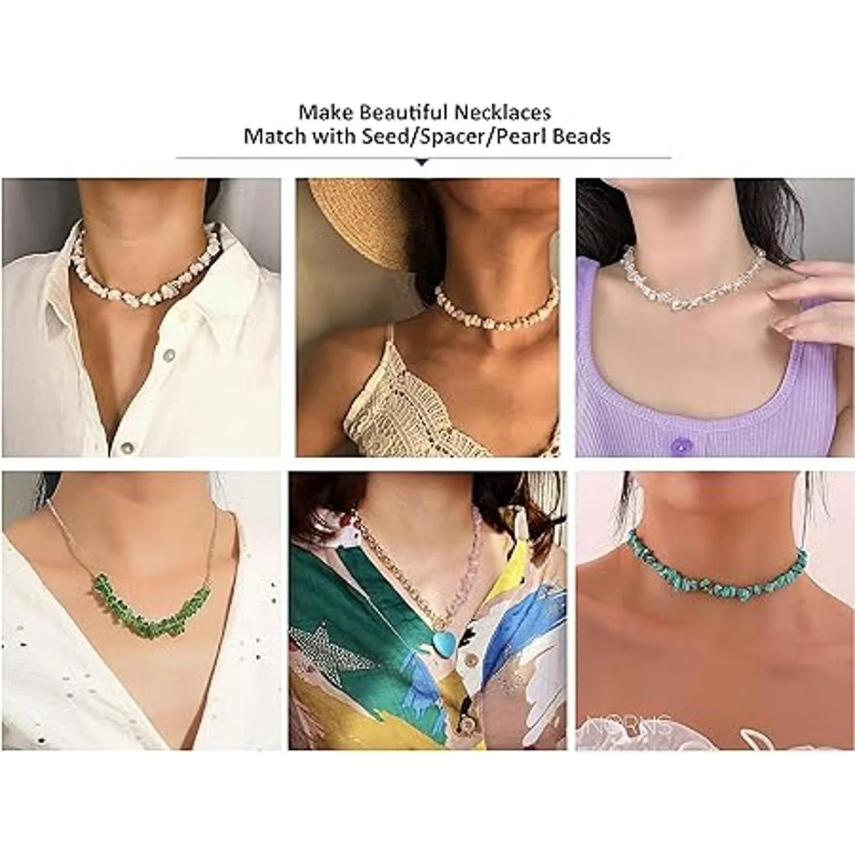 Topwon Juego de 750 cuentas de piedras preciosas para_3