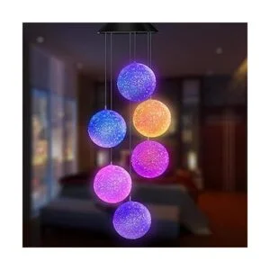 Topspeeder Campana de viento de energía solar que cambia_2