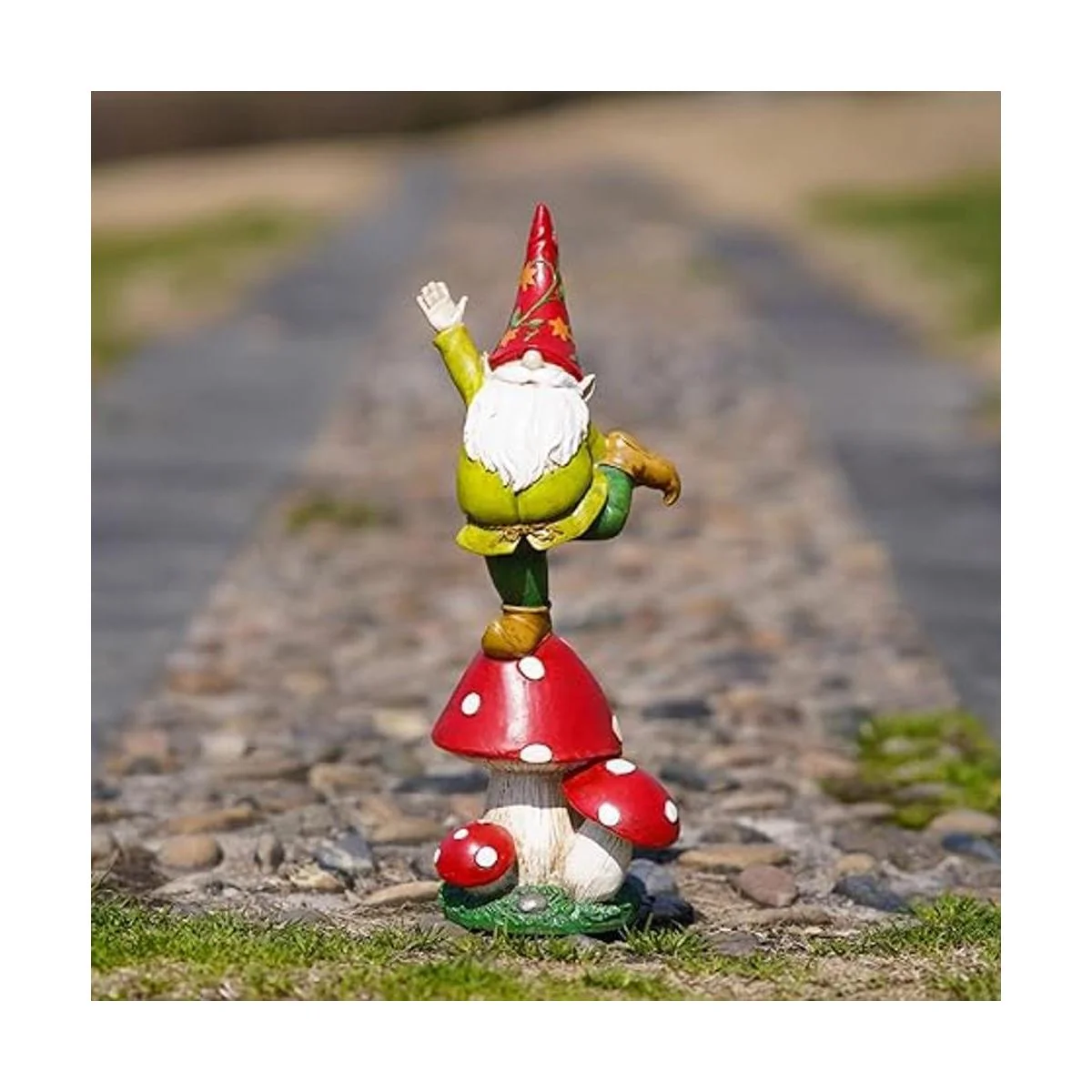 Topadorn Estatua de gnomo de huerto decoración de