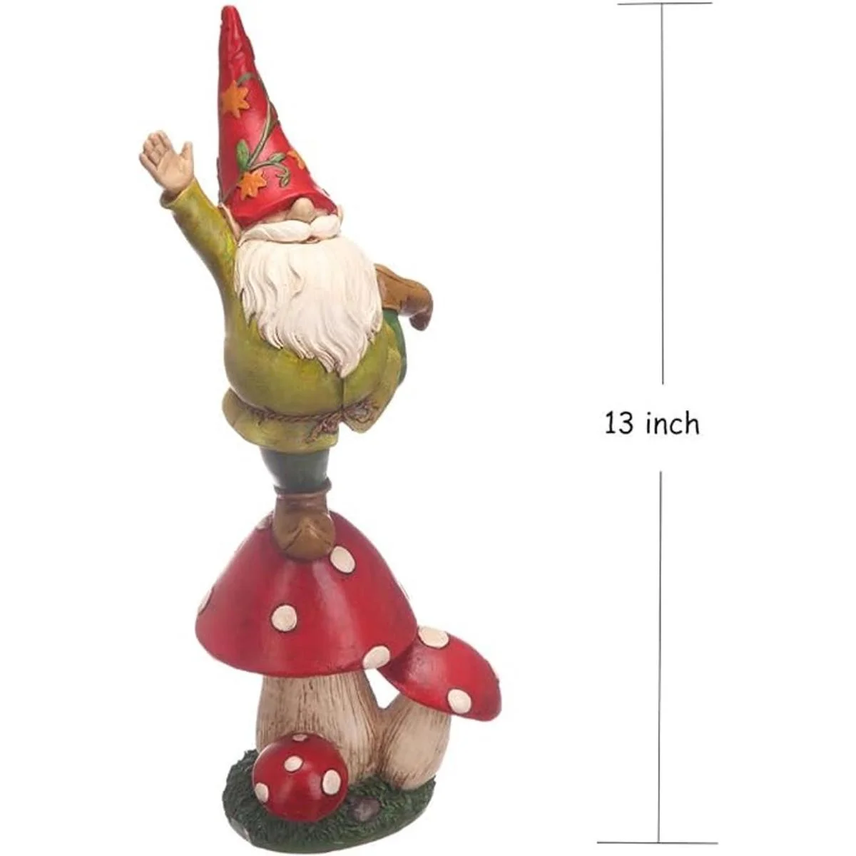 Topadorn Estatua de gnomo de huerto decoración de