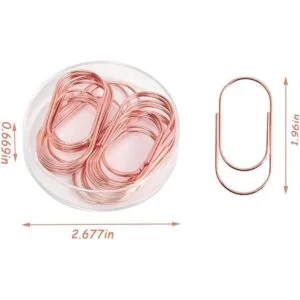 Topgogo Clips de papel de oro rosa 20 piezas de 1.969 in_4