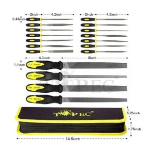 Topec Juego de 18 archivos los kits de archivos redondos_4