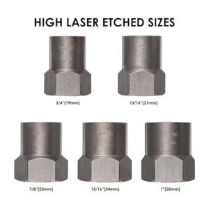 Topec Juego de 5 piezas de removedor de pernos de tuerca