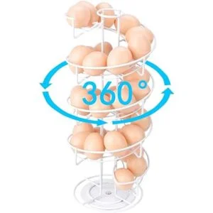 Toplife Estante dispensador de huevos de metal con diseño_3