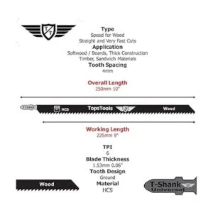 TopsTools JSTT1044D T1044D Hojas de sierra de corte de_3