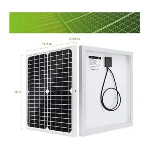 Topsolar Kit de panel solar monocristalino de 20 W y 12 V