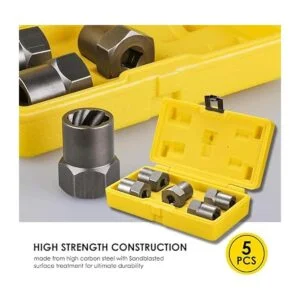 Topec Juego de 5 piezas de removedor de pernos de tuerca