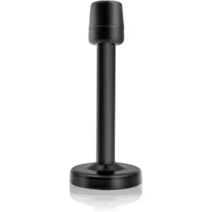 Tope de puerta de pared negro de 4 pulgadas sólido rígido