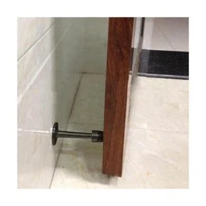 Tope de puerta de pared negro de 4 pulgadas sólido rígido