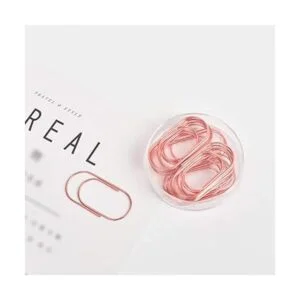 Topgogo Clips de papel de oro rosa 20 piezas de 1.969 in_2