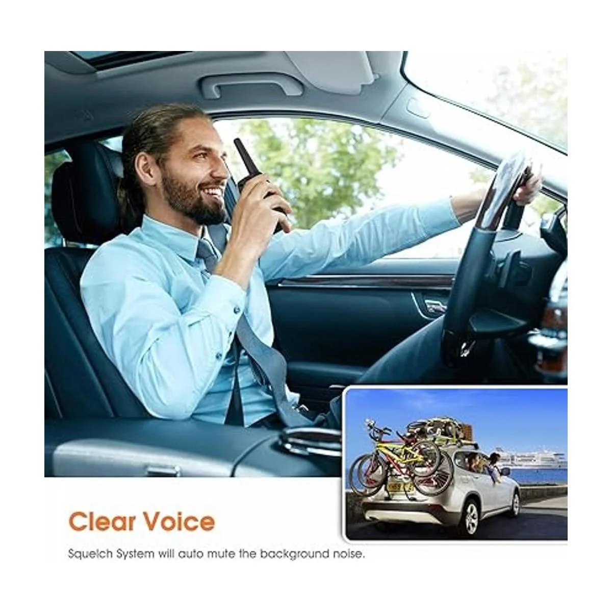 Topsung M880 FRS Walkie Talkie de largo alcance con clip_2