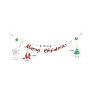 Topfunyy Guirnalda navideña con diseño de copo de nieve_5