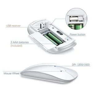 Topmate mouse USB inalámbrico ultradelgado portátil y_4