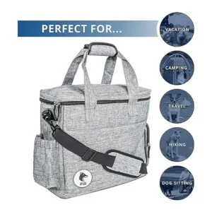 Top Dog Pet Gear Bolsa de viaje gris para suministros