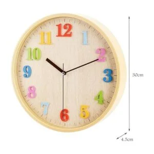 Topkey Reloj de pared de aspecto de madera de 12 pulgadas