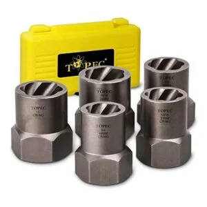 Topec Juego de 5 piezas de removedor de pernos de tuerca