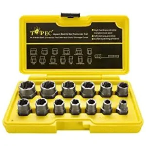 Topec Juego de removedor de pernos y tuercas de impacto de_1