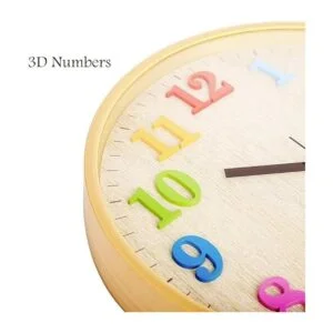 Topkey Reloj de pared de aspecto de madera de 12 pulgadas