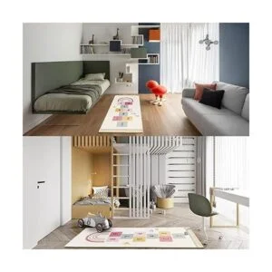 Topotdor Alfombras de juego Rainbow Sky Hopscotch