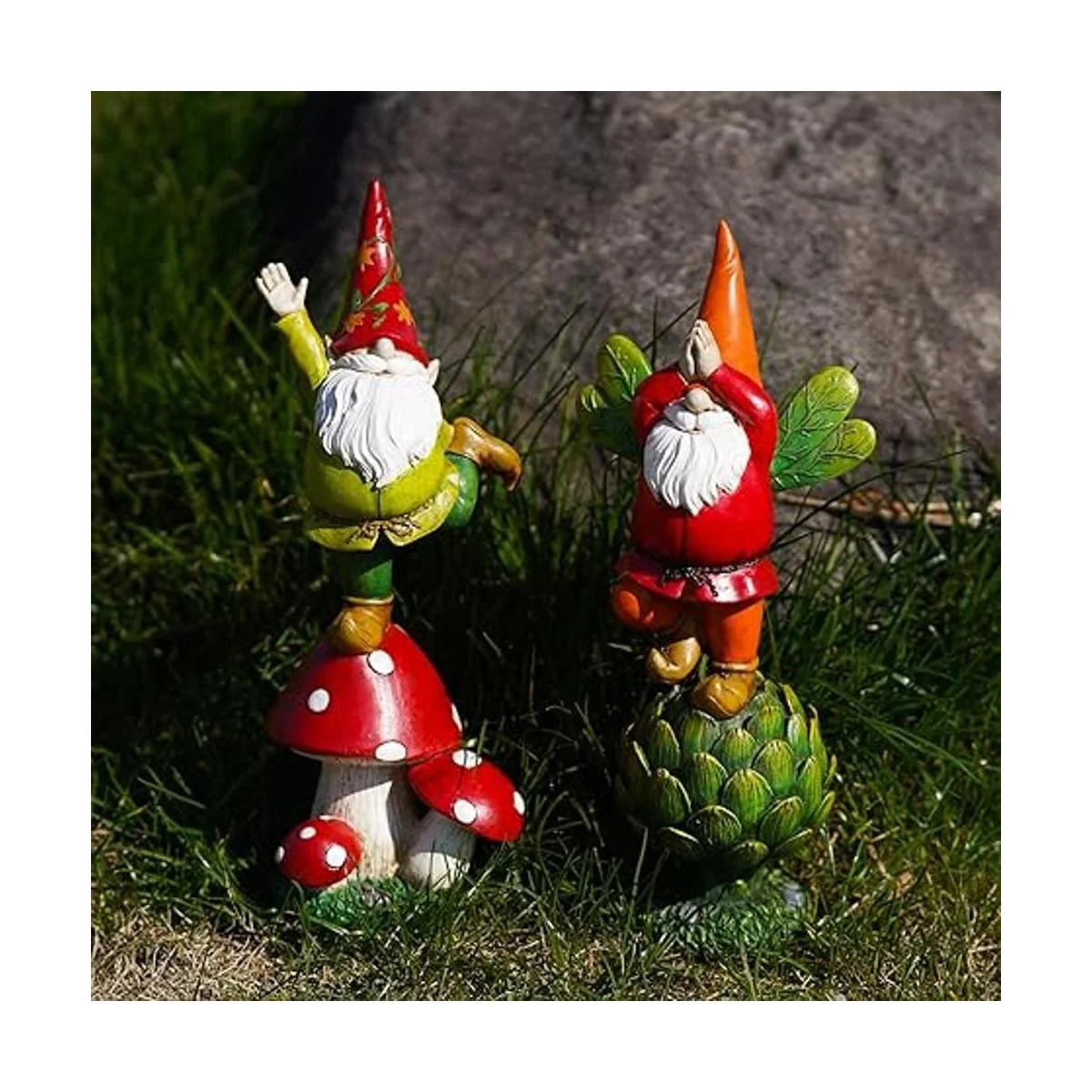 Topadorn Estatua de gnomo de huerto decoración de