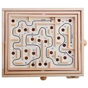 Topwon Mesa de laberinto de madera para laberinto juego_2