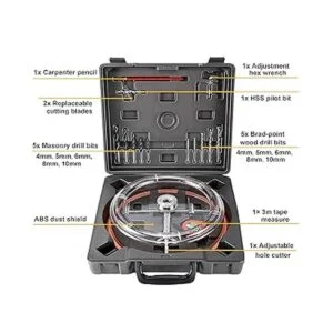 Toolly Kit de cortador de sierra de agujero ajustable de_2