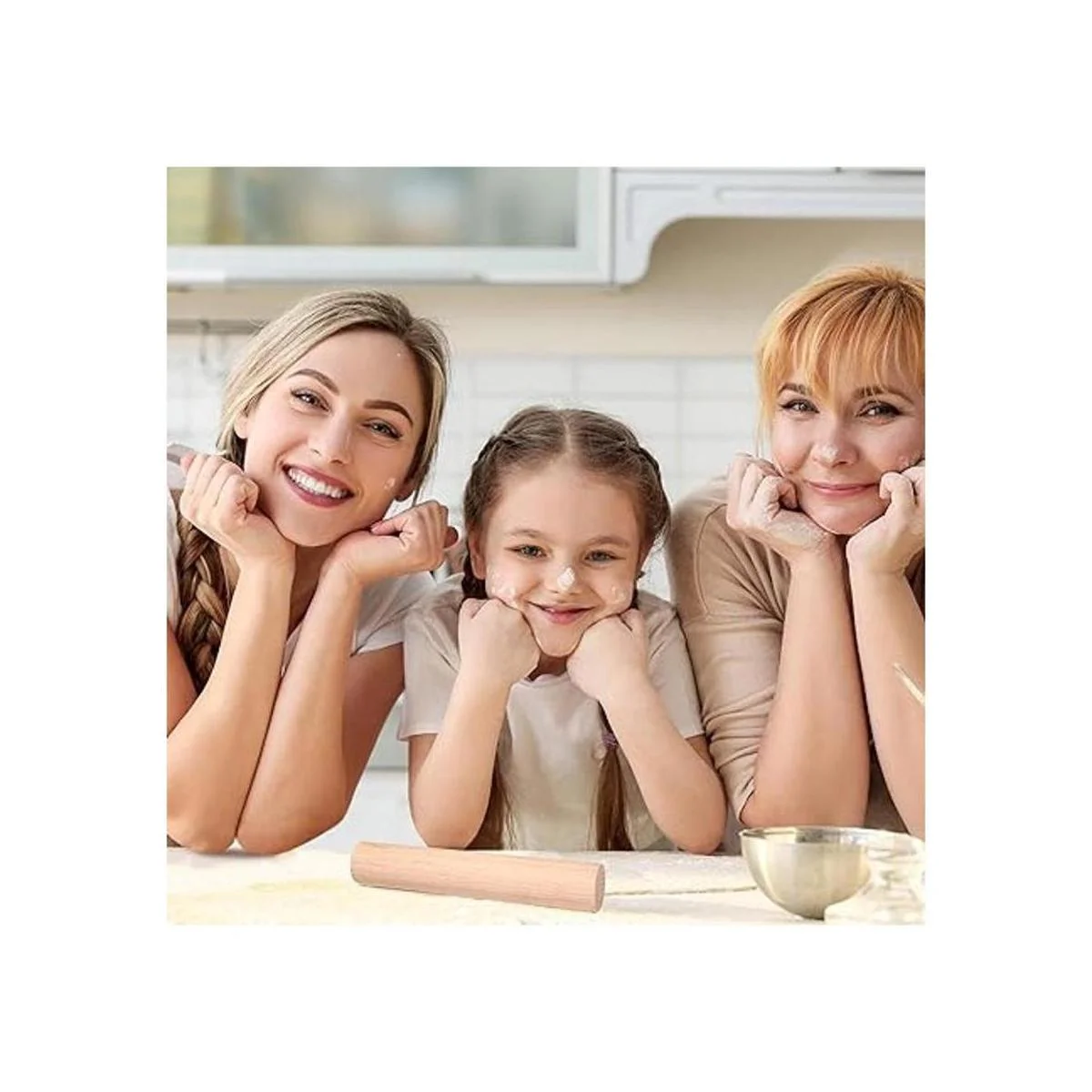 Rodillo pequeño de madera rodillo de masa de masa de