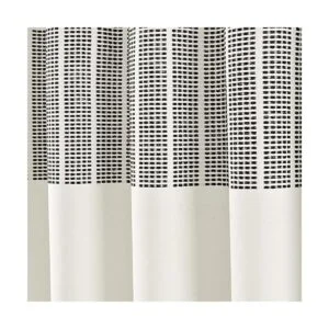 Cortina de ducha de algodón teñida con hilo de rayas 71.7_5