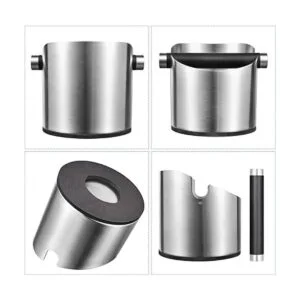 Caja de café SANTOW de acero inoxidable con barra_5