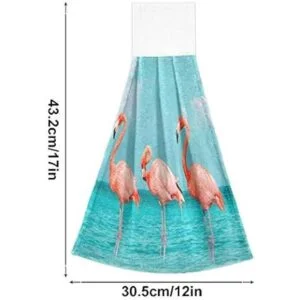 Paquete de 2 toallas de mano de flamenco de verano playa