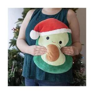 Squishmallow Austin The Aguacate con sombrero de Papá Noel_5