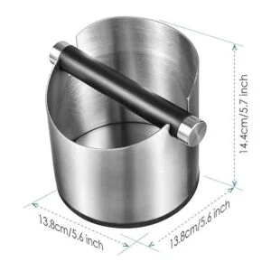 Caja de café SANTOW de acero inoxidable con barra_3