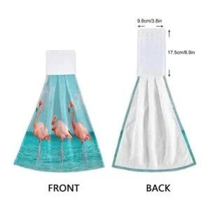 Paquete de 2 toallas de mano de flamenco de verano playa