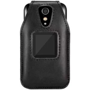 Funda de cuero ajustable para GreatCall Lively Flip_1