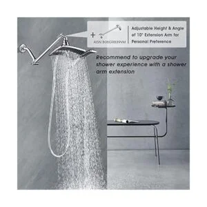 BRIGHT SHOWERS Combo de cabezal de ducha doble juego de_4