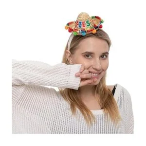 JOYIN 6 piezas Cinco De Mayo Fiesta de tela y paja_3