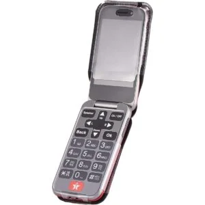 Funda de cuero ajustable para GreatCall Lively Flip_4