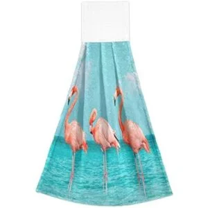 Paquete de 2 toallas de mano de flamenco de verano playa