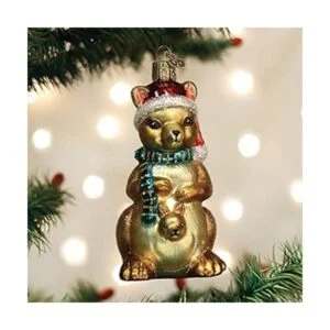 Old World Christmas Adornos de Navidad de cristal canguro_2