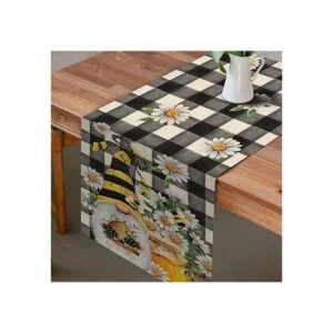 Seliem Camino de mesa de gnomo de abeja de verano color