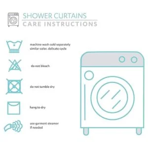 Cortina de ducha de algodón teñida con hilo de rayas 71.7_6