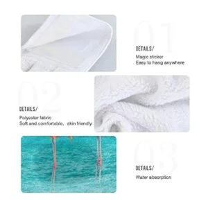 Paquete de 2 toallas de mano de flamenco de verano playa