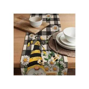 Seliem Camino de mesa de gnomo de abeja de verano color