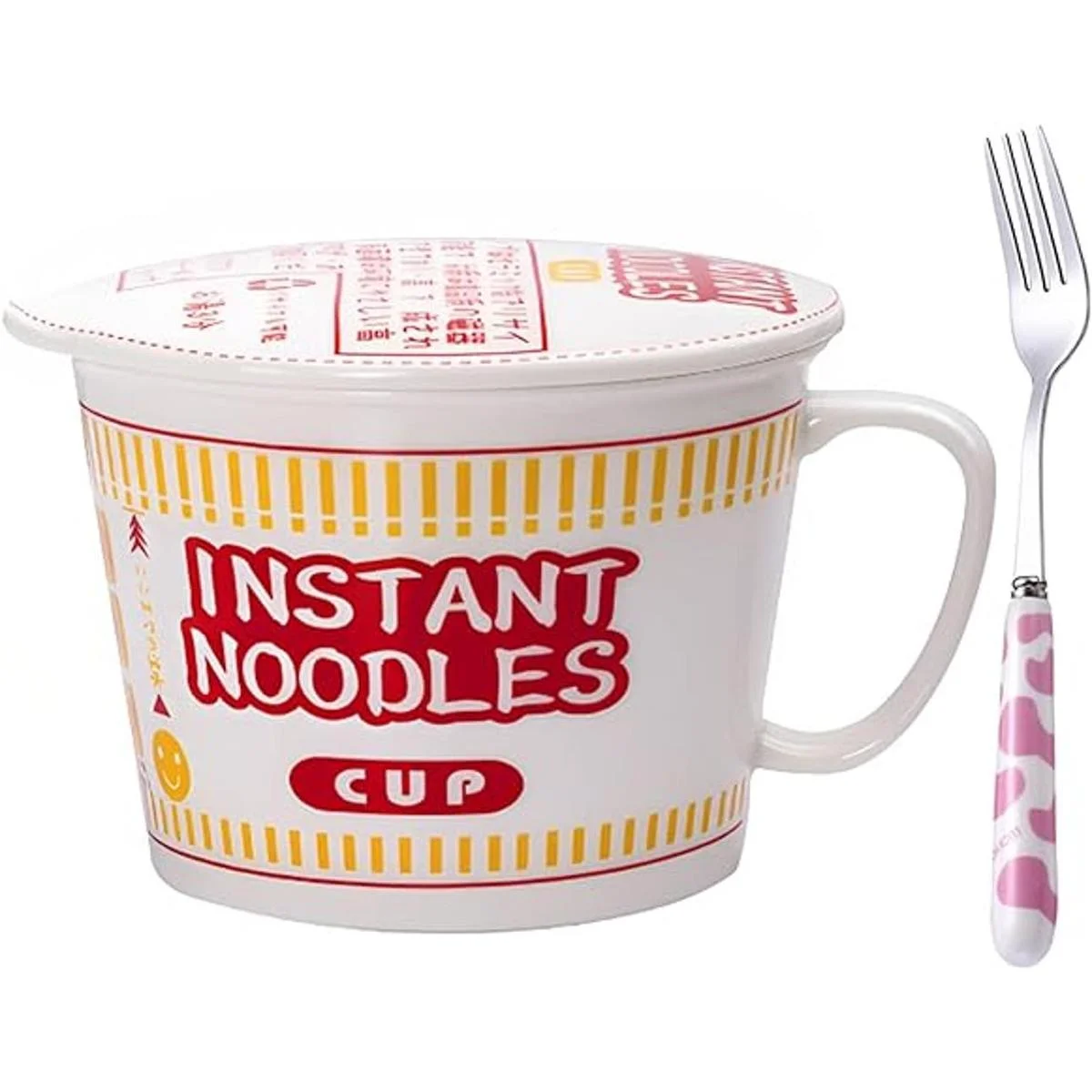 Tazón de cerámica de 34 onzas con tapa cuenco de fideos_1