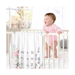 Manta mensual de hitos para bebé tabla de crecimiento