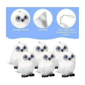 Skylety 6 piezas Mini búho peluche juguete de peluche 3.2_3